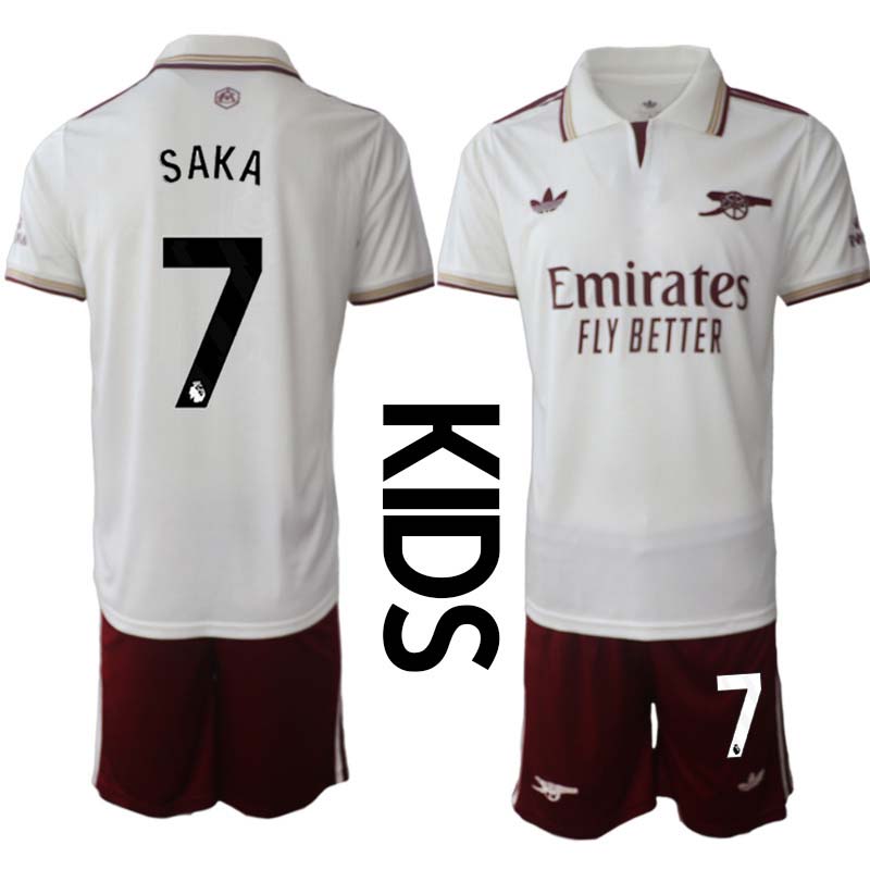 Billiga Fotbollströjor Barn Arsenal Tredjeställ 2025/26 Bukayo Saka 7