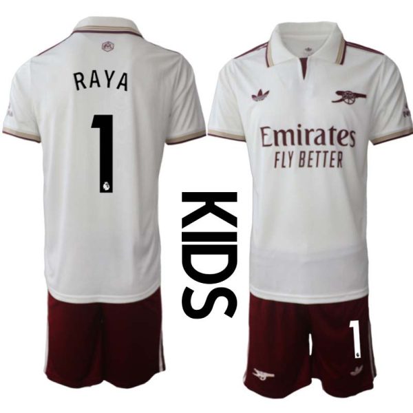 Arsenal Tredjeställ 2025/26 Barn Fotbollströja med namn David Raya 1