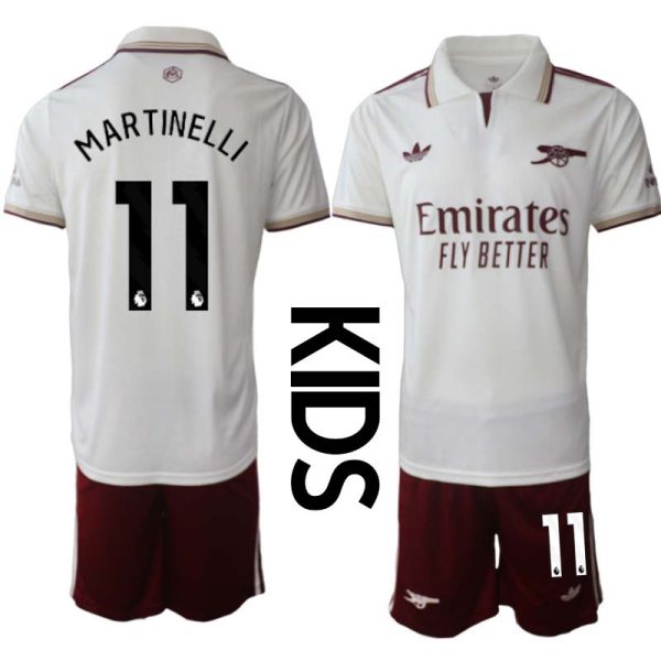 Billiga Fotbollsset Barn Arsenal Tredjeställ 2025/26 Gabriel Martinelli 11