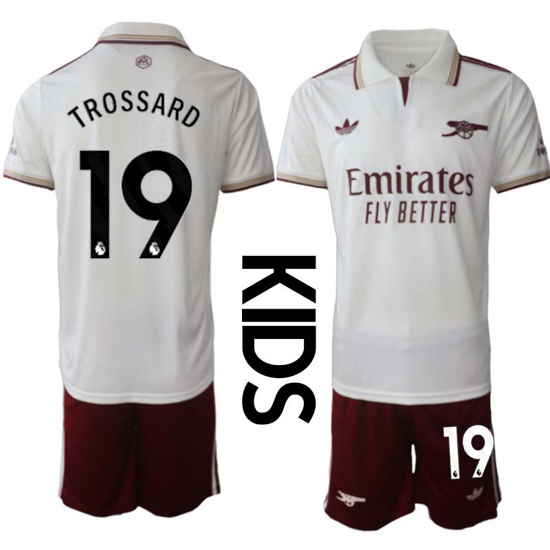 Fotbollskläder Set Barn Arsenal Tredjeställ 2025/26 Leandro Trossard 19