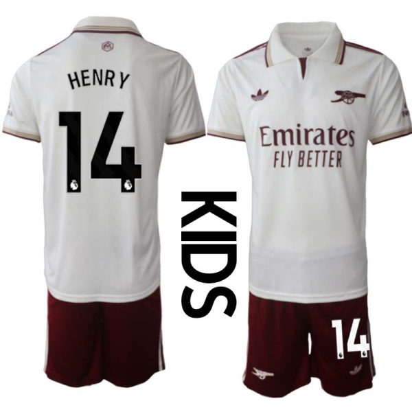 Arsenal Tredjeställ 2025/26 Fotbollströja med namn barn Thierry Henry 14
