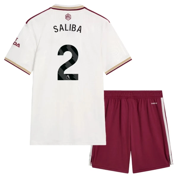 Fotbollströjor Barn Billiga Arsenal Tredjeställ 2025/26 William Saliba 2