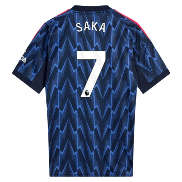 Herr Fotbollströja Arsenal Bortatröja 2025/26 med namn Bukayo Saka 7