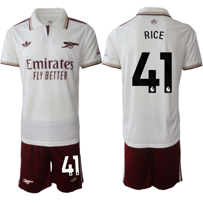 Herr Fotbollströja Arsenal Tredjeställ 2025/26 med namn Declan Rice 41