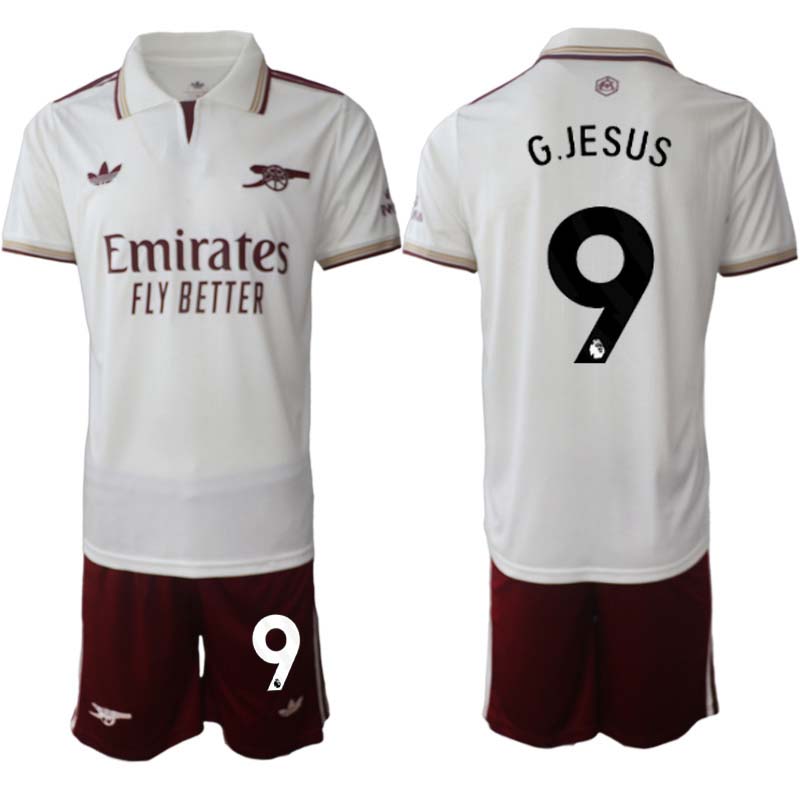 Herr Fotbollströja Arsenal Tredjeställ 2025/26 med namn Gabriel Jesus 9