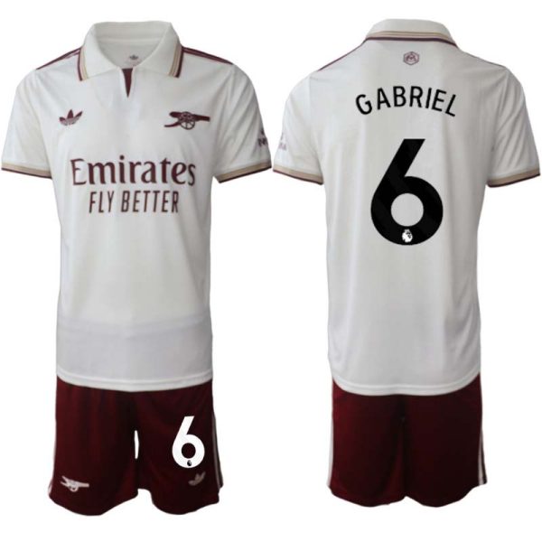 Billiga Fotbollsset Herr Arsenal Tredjeställ 2025/26 Gabriel Magalhães 6