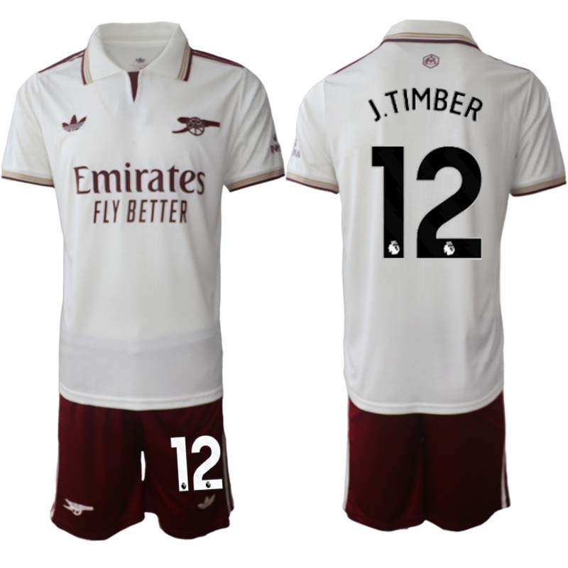 Billiga Fotbollströja Herr Arsenal Tredjeställ 2025/26 Jurriën Timber 12