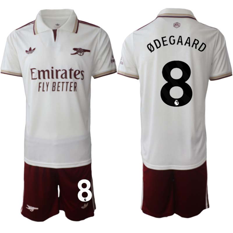 Billiga Fotbollströja Arsenal Tredjeställ 2025/26 med namn Martin Ødegaard 8