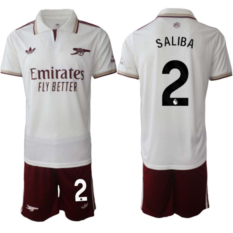 Köpa Fotbollströjor Herr Arsenal Tredjeställ 2025/26 William Saliba 2