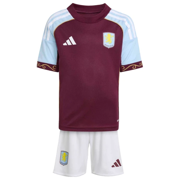 Aston Villa Hemmaställ 2025/26 Barn Kortärmad Tröja + Shorts