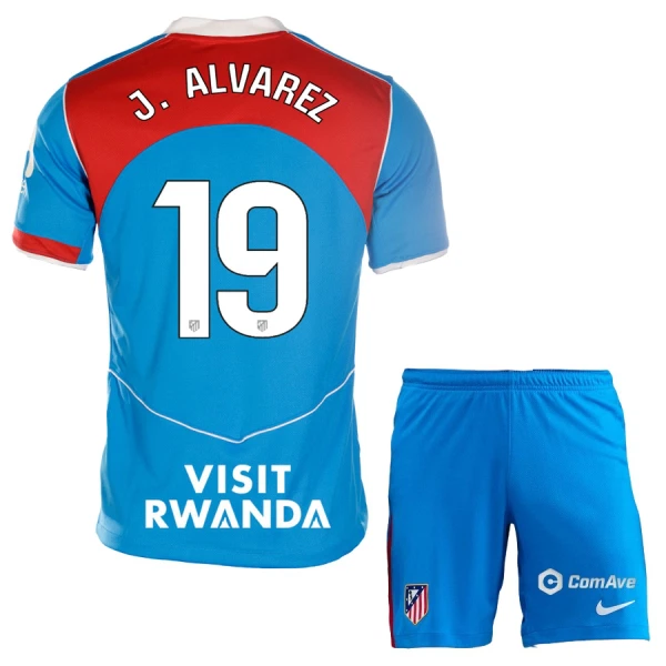Billiga Fotbollströjor Barn Atlético Madrid Tredjeställ 2025/26 Julián Álvarez 19