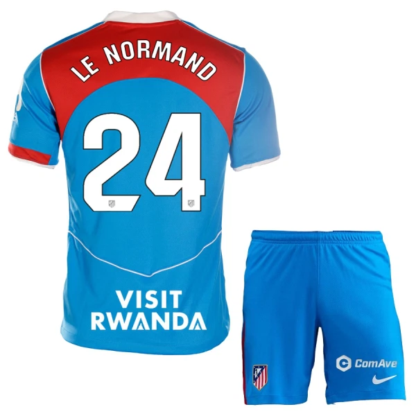 Billiga Fotbollströjor Barn Atlético Madrid Tredjeställ 2025/26 Robin Le Normand 24
