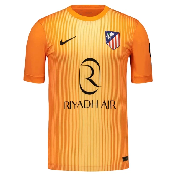 Herr Fotbollströja Atlético Madrid Målvaktströja 2025-26 Orange Kortärmad