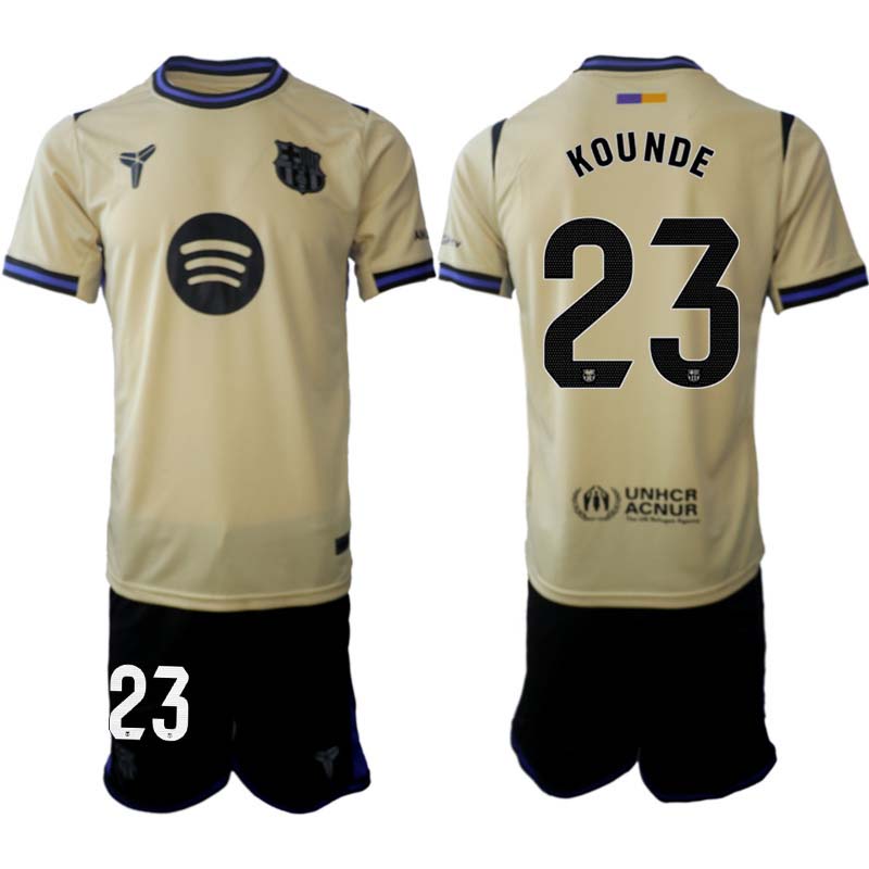 Matchställ Fotboll Herr FC Barcelona Bortaställ 2025/26 Jules Kounde 23