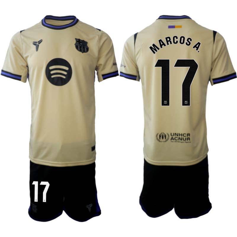 Billiga Fotbollströja Herr FC Barcelona Bortaställ 2025/26 Marcos Alonso 17
