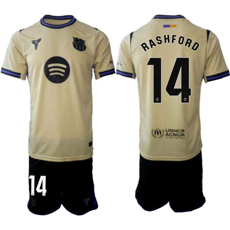 Herr Fotbollströja FC Barcelona Bortaställ 2025/26 Marcus Rashford 14