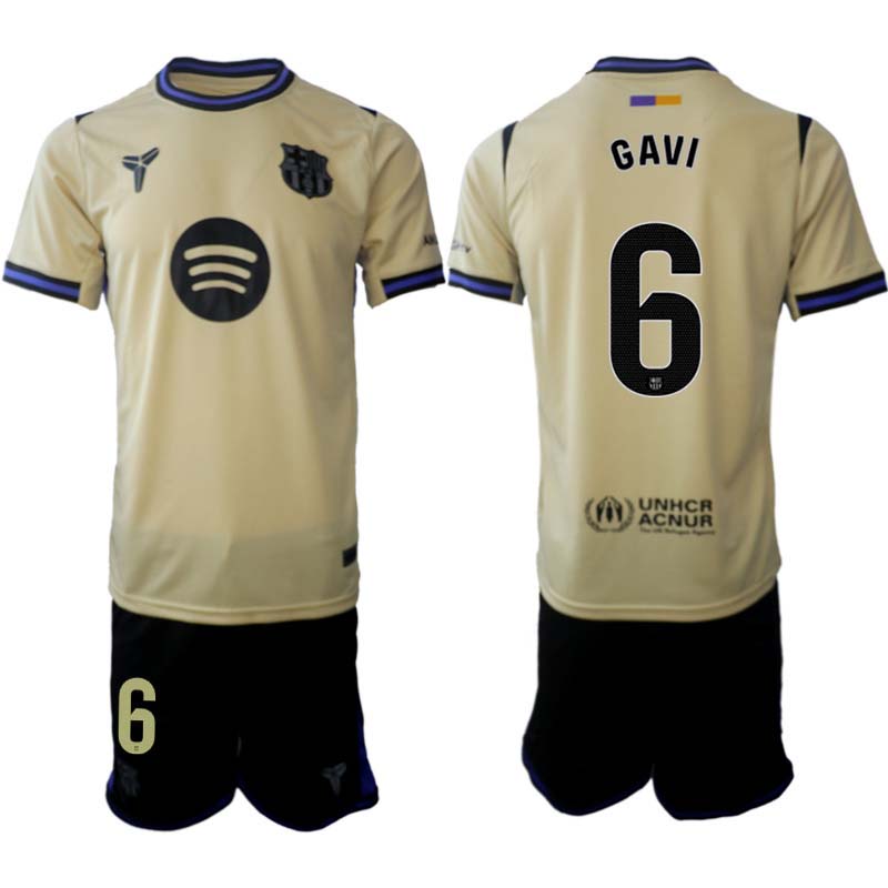 Herr Fotbollströjor Billigt FC Barcelona Bortaställ 2025/26 Paez Gavi 6