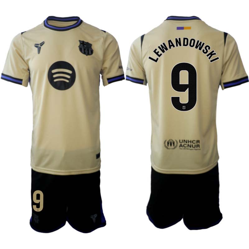 Herr Matchtröjor FC Barcelona Bortaställ 2025/26 Robert Lewandowski 9