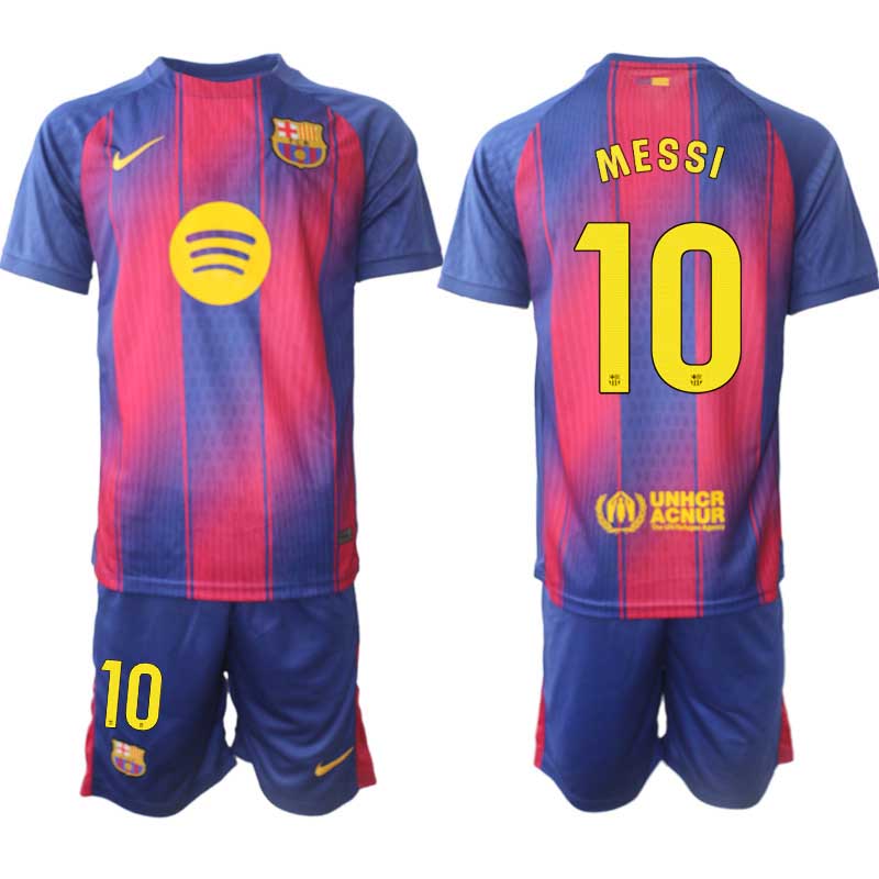 Billiga Fotbollströjor Herr FC Barcelona Hemmaställ 2025/26 Lionel Messi 10