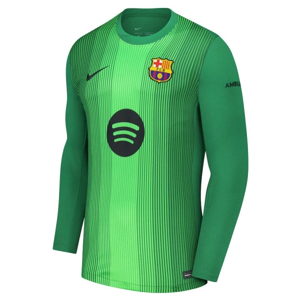 Fotbollskläder Herr FC Barcelona Målvaktströja 2025/26 Grön Långärmad