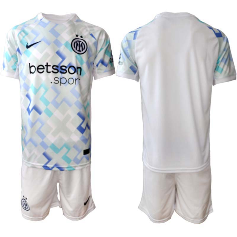 Inter Milan bortatröja 2025/26 Herr Kortärmad Fotbollströja + Shorts