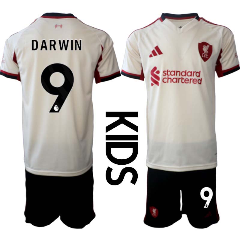 Billiga Fotbollströjor Barn Liverpool FC Bortaställ 2025/26 Darwin Núñez 9