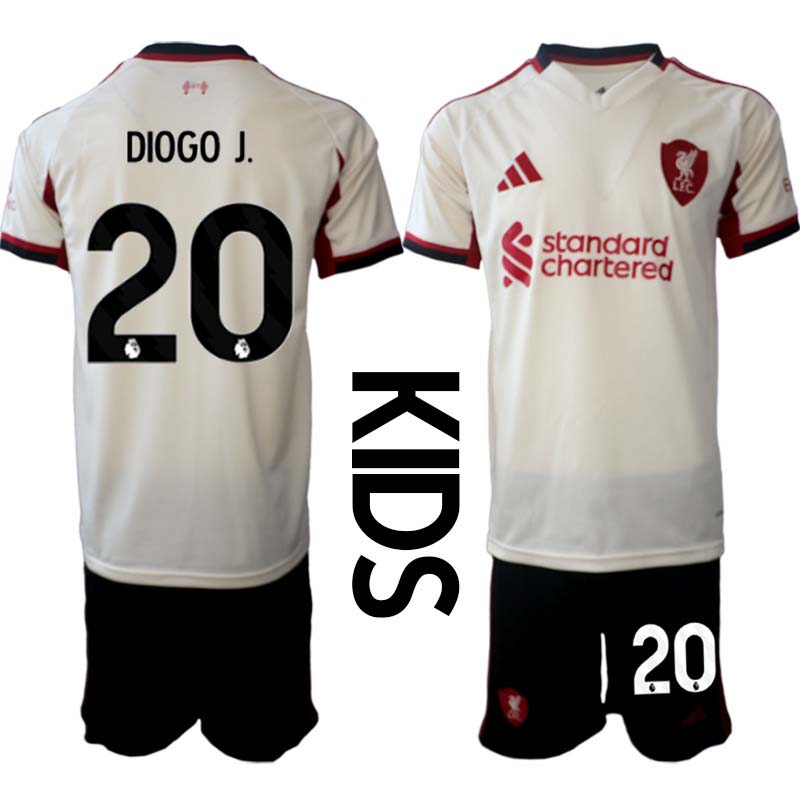 Billiga Barn Fotbollströja Liverpool FC Bortaställ 2025/26 Diogo Jota 20