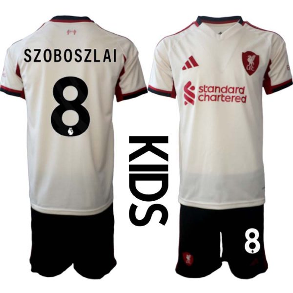 Barn Fotbollskläder Set Liverpool FC Bortaställ 2025/26 Dominik Szoboszlai 8
