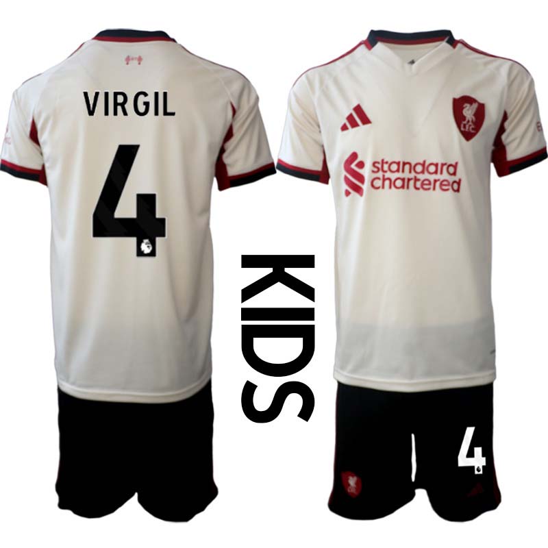 Fotbollströjor Barn Billiga Liverpool FC Bortaställ 2025/26 Virgil van Dijk 4