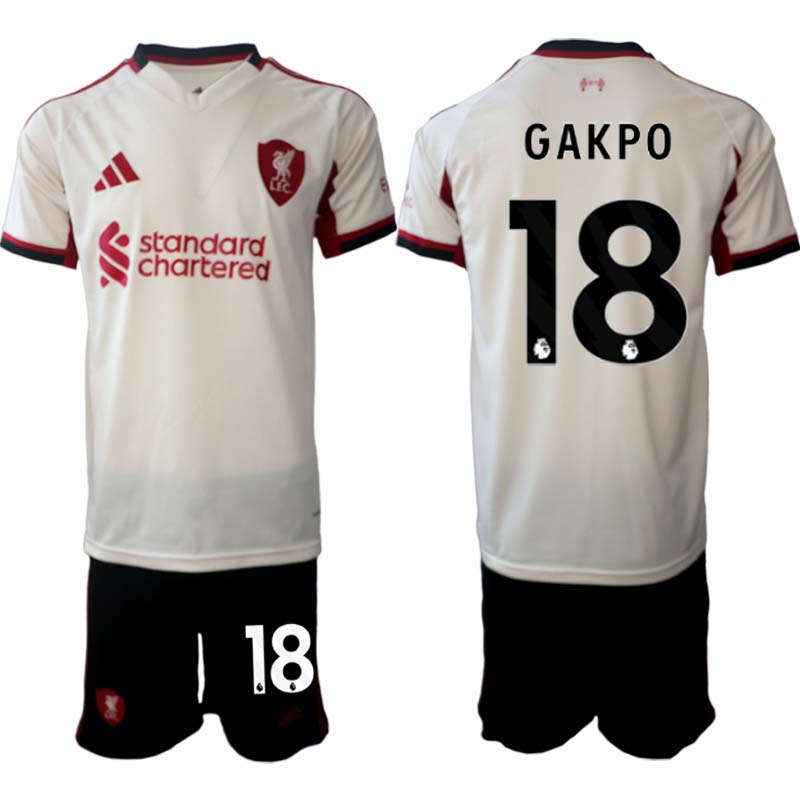 Fotbolls Matchtröjor Liverpool FC Bortaställ 2025/26 Herr Cody Gakpo 18