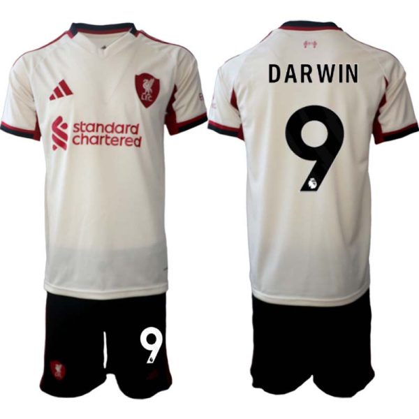 Liverpool FC Bortaställ 2025/26 Fotbollströja med namn Darwin Núñez 9