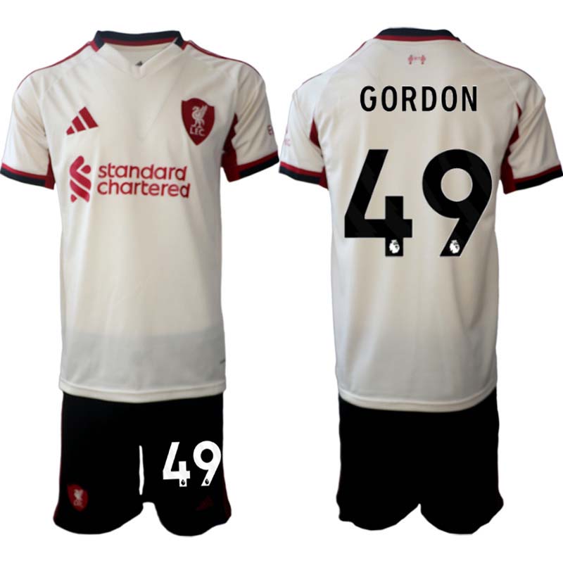 Billiga Fotbollströjor Herr Liverpool FC Bortaställ 2025/26 Kaide Gordon 49