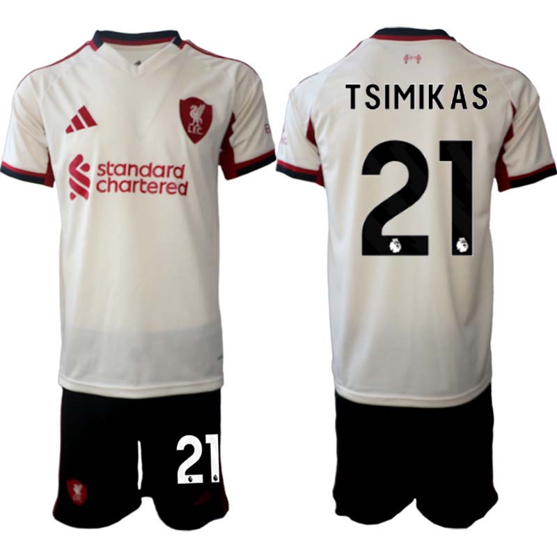 Liverpool FC Bortaställ 2025/26 Herr Fotbollströja med namn Kostas Tsimikas 21