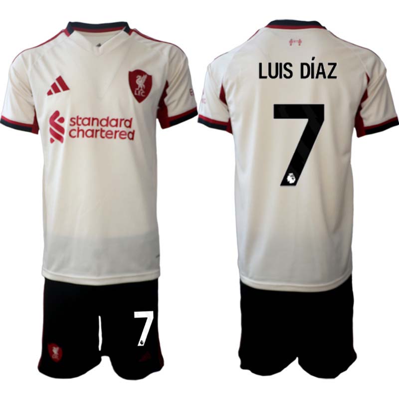 Matchtröjor Fotboll Herr Liverpool FC Bortaställ 2025/26 Luis Díaz 7