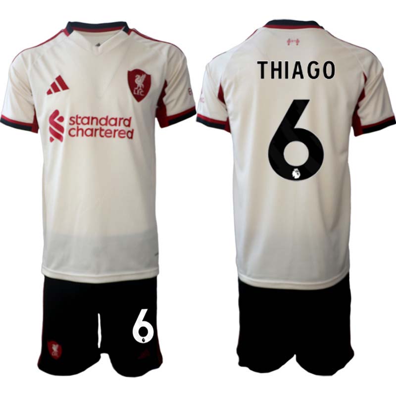 Fotbollskläder Set Herr Liverpool FC Bortaställ 2025/26 Thiago Alcantara 6