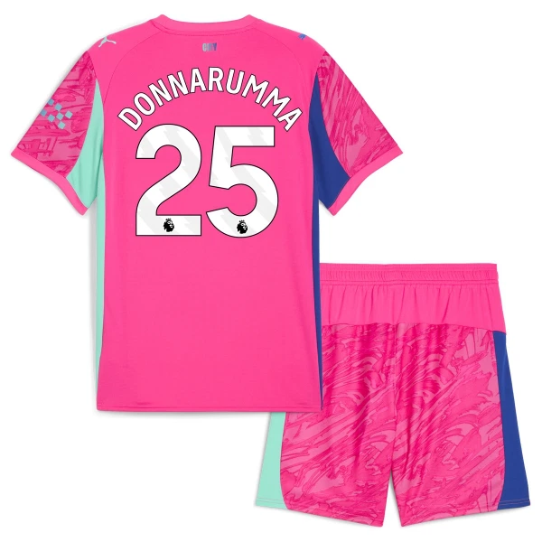 Manchester City tröja 2025/26 Barn Målvakt Borta Rosa Gianluigi Donnarumma 25