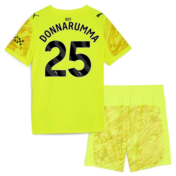 Manchester City Barn tröja 2025/26 Målvakt Tredje Gul Gianluigi Donnarumma 25