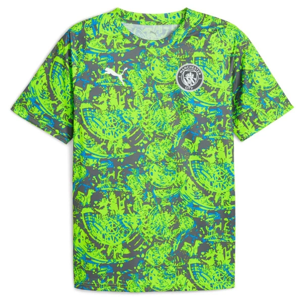 Manchester City Tröja Herr 2025-26 Grön Pre-Match Fotbollströja