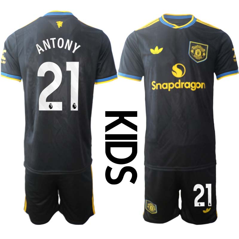 Fotbollströjor Barn Billiga Manchester United Tredjeställ 2025/26 Antony 21