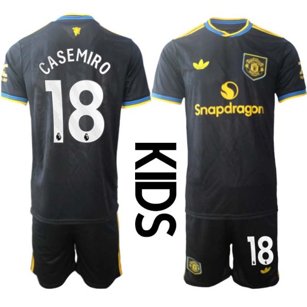 Fotbollströjor Billigt Barn Manchester United Tredjeställ 2025/26 Casemiro 18