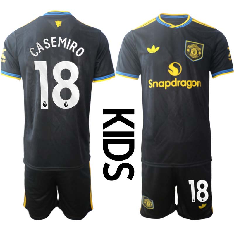 Fotbollströjor Billigt Barn Manchester United Tredjeställ 2025/26 Casemiro 18