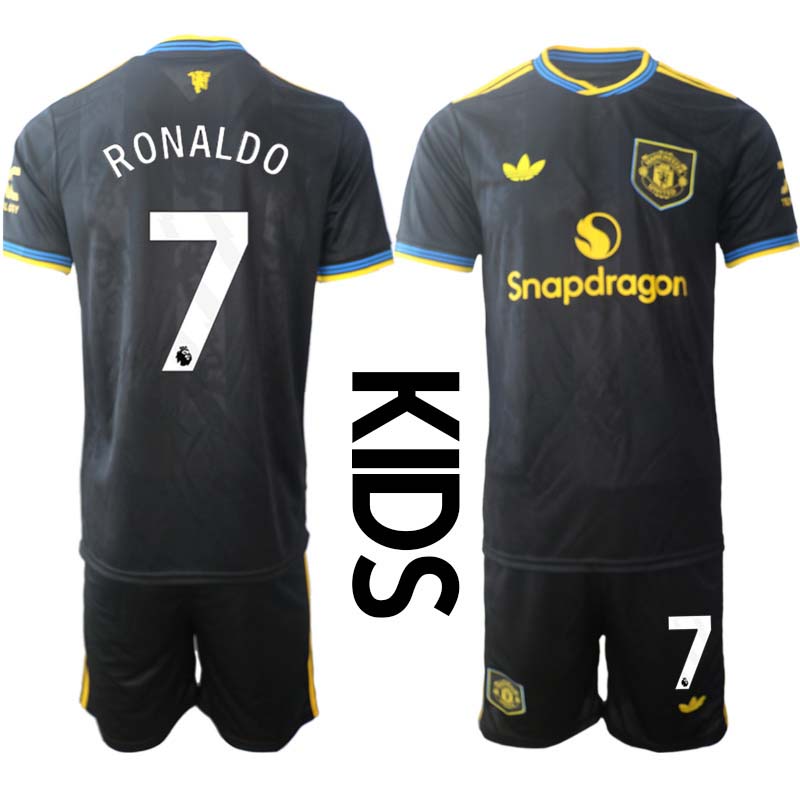 Fotbollskläder Set Barn Manchester United Tredjeställ 2025/26 Cristiano Ronaldo 7
