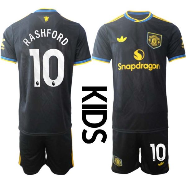 Fotbollströjor Barn Billiga Manchester United Tredjeställ 2025/26 Marcus Rashford 10