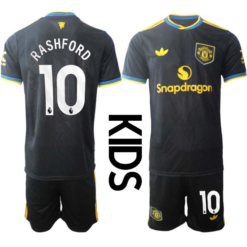 Fotbollströjor Barn Billiga Manchester United Tredjeställ 2025/26 Marcus Rashford 10