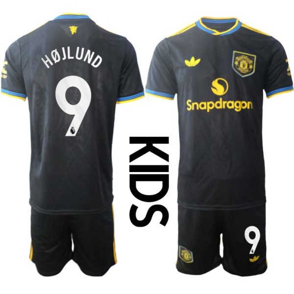Fotbollskläder Set Barn Manchester United Tredjeställ 2025/26 Rasmus Højlund 9