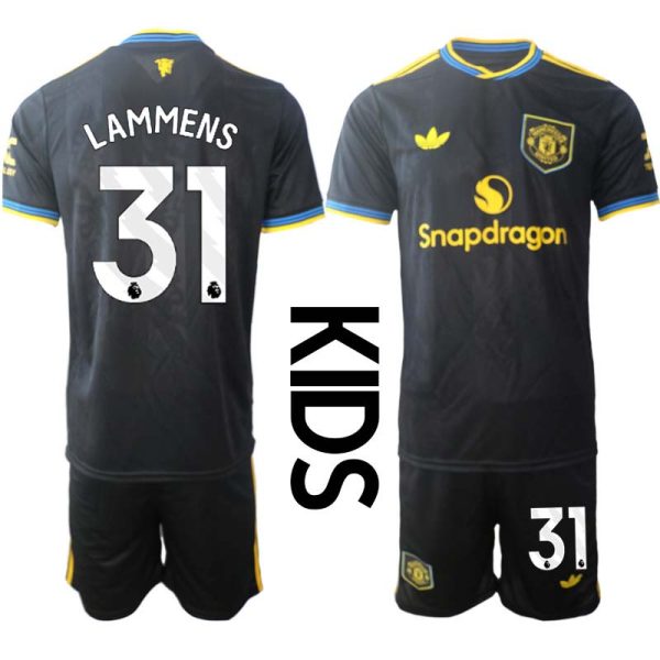 Billiga Fotbollströjor Barn Manchester United Tredjeställ 2025/26 Senne Lammens 31