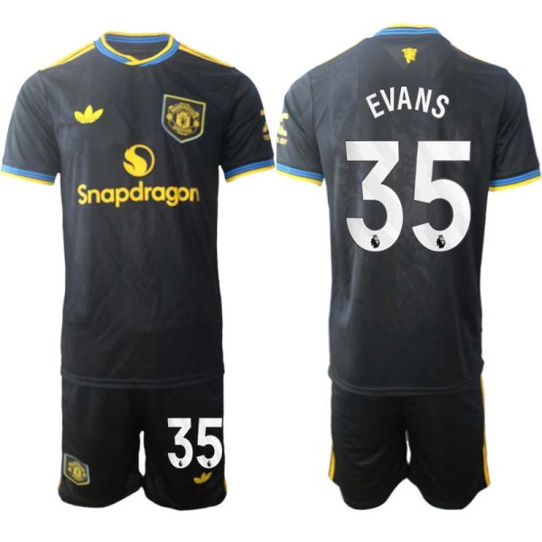 Billiga Fotbollströja Herr Manchester United Tredjeställ 2025/26 Jonny Evans 35