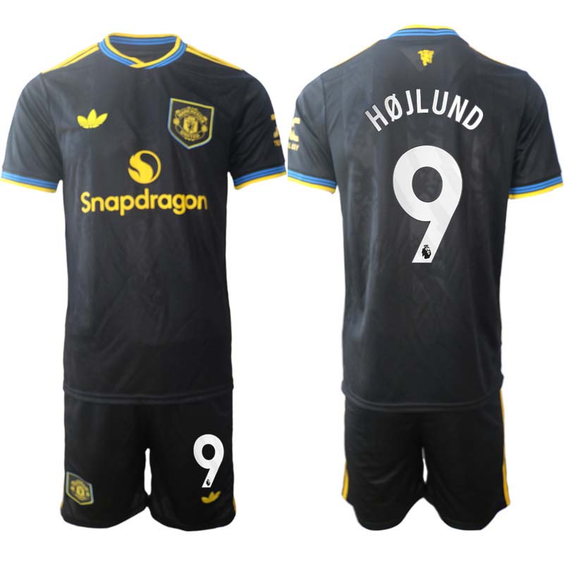 Fotbollströja Manchester United Tredjeställ 2025/26 med namn Rasmus Højlund 9