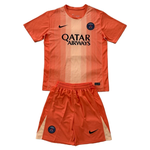 Fotbollskläder Set Barn Paris Saint-Germain Målvaktsställ 2025/26 Orange
