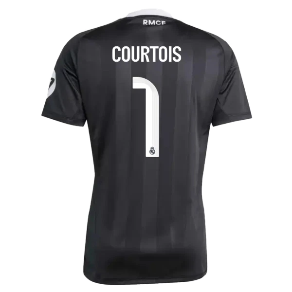 Billiga Fotbollströjor Herr Real Madrid Målvaktströja 2025-26 Svart Thibaut Courtois 1